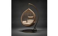 Cushioned Hanging Chair with Stand Comfortable Egg Chair with Stand Comfy Furniture Sturdy for Backyard