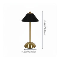 Rattan LED Desk Lamp Handwoven Rechargeable Touch Table Lamp Vintage Design