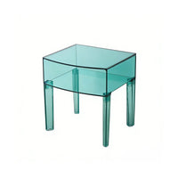 Transparent Design Clear C-Table Nordic Aesthetic Nightstand Minimalist design Home Furnishing Multi-Functional for Apartment Dwellers, Homeowners, Living Room, Bathroom, Small Spaces, Entryway