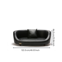Plush pet sofa bed with removable cover