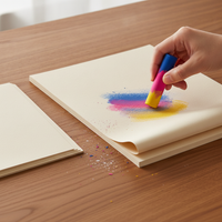 Oil Pastel Paper Pad for Soft Heavy Color Crayons, Thick Opaque White Cardboard for Art Students, Sketching, Oil Painting, Acrylic, Watercolor