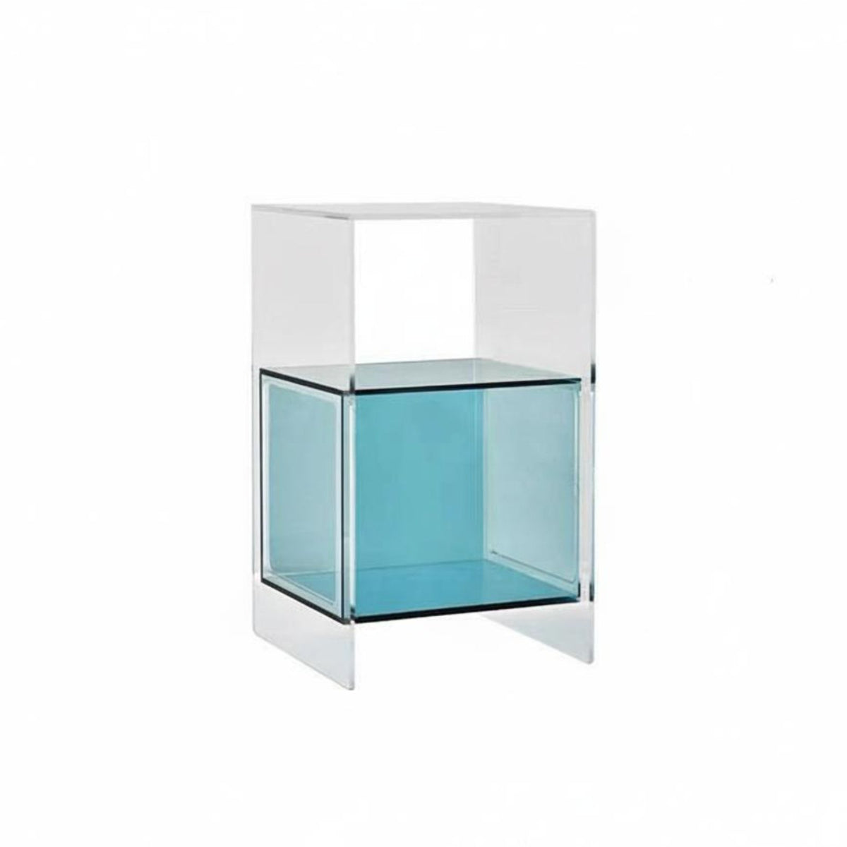Clear Acrylic End Table Stable and Sturdy See-Through Accent Table for Dorm Room