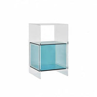 Clear Acrylic End Table Stable and Sturdy See-Through Accent Table for Dorm Room