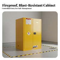 Hazard-Resistant-Resistant Cabinet Double Lock Design Hazard-Resistant Resistant Cabinet Fire Resistant for Research Facility Personnel, Workshops