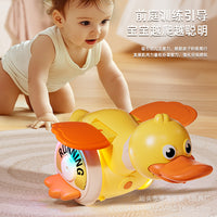 Electric Rotating Duck Toy for Baby Crawling with Sound and Light