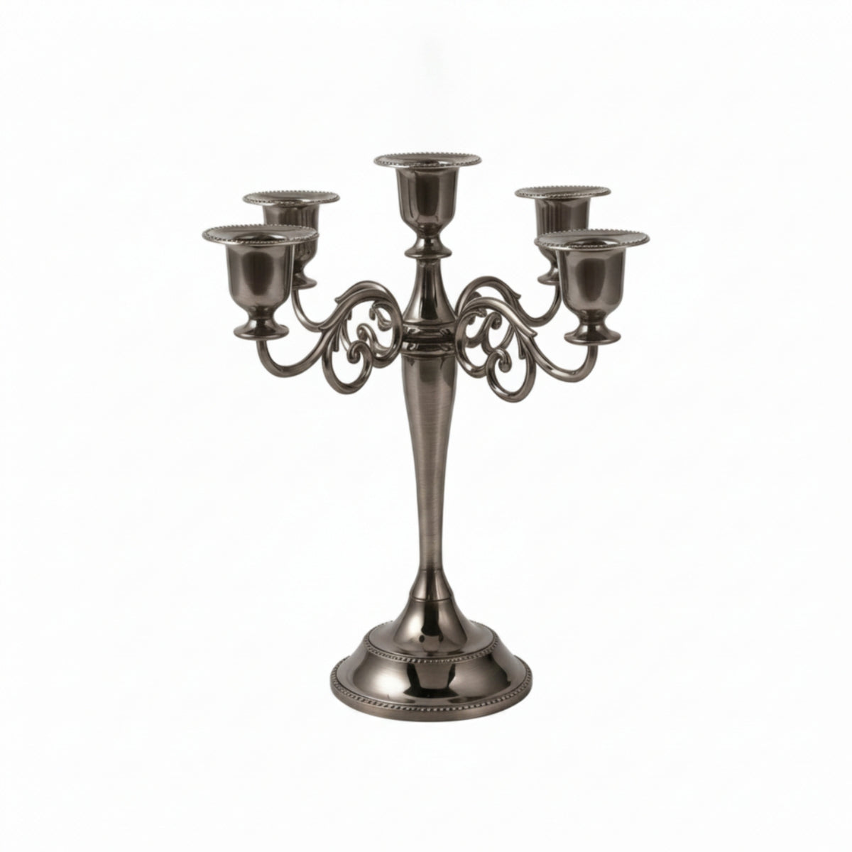 5-Arm Candelabra European-Style Candelabrum Ornate for Dining Table, Hotel