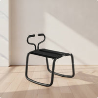 Cylindrical Metal Chair with Foam Handles Padded Floor Chair Compact Chairs Stylish for Living Room