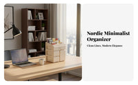 Multi-Compartment Storage Box Space-Saving Stationery Holder for Desk, Dorm Room
