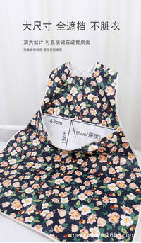 Adult Waterproof Bib for Elderly, Polyester-Cotton, Large Size