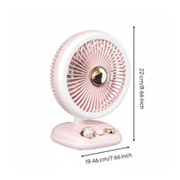 Mini Desk Fan Lamp Night Light Home Appliance Strong Wind for Dorm Room