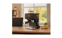 Semi-Automatic Espresso Machine with Grinder 20 Bar Espresso Machine with Bean Hopper Integrated Appliance Compact for Home Baristas, Kitchen, Office Breakroom
