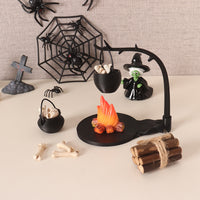 Halloween Ghost Pumpkin Skull Witch Spider Flame Hanging Pot Holiday Decoration
