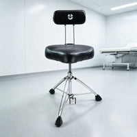 Drum Stool with Backrest Height Adjustable Drum Throne with Backrest Ergonomic Furniture for Keyboard Instrumentalists, Stage Performance