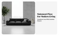 rectilinearlook Sofa Full real leather Living Room Furniture Top-Grain Cowhide Couch for Apartment Dwellers, homeowners, Home, Reception onice