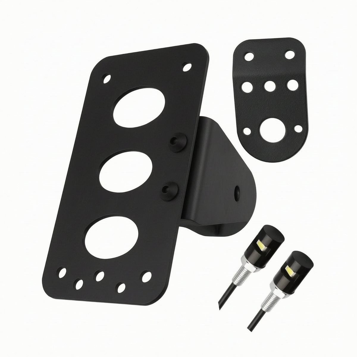 Motorcycle Registration Plate Holder with LED Lights Easy Install