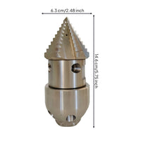 Rotary Nozzle with Ceramic Outlet Rotating Stainless Steel tube Cleaning Nozzle Industrial for Plumbers