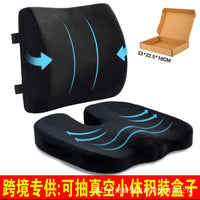 Ergonomic Memory Foam Seat Cushion waist Support Pillow Set Breathable Back Support Pillow for Drivers, Travel