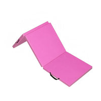 Easy to Carry Tri-Fold Folding Exercise Mat with Carrying Handles Wipe-Clean Gymnastics Mat with Handles Cushioned Long-Lasting for Home Gym, Dance Practice