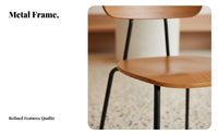 Armless Dining Chair Nordic Design Schoolhouse Chair Easy to Clean
