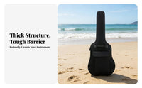 41-Inch Acoustic Guitar Bag Black Backpack Guitar Bag