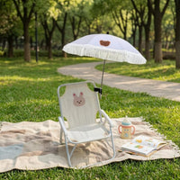 Pushchair Attach-on Umbrella Round Canopy Pushchair Shade Bear Decoration Infant Gear