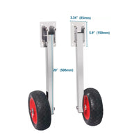 Aluminum Transom Wheel Inflatable Boat Transom Wheels Easy Install Inflatable Boat Wheel for Dock