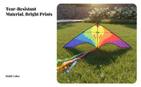 Kids Adult Kite Vibrant Colors Large Easy Flyer Kite Sturdy Construction