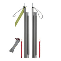 Camping Tent Accessories with Reflective Guy Ropes, Aluminum Alloy Pegs, Adjustable Poles for Outdoo - Image 6