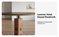 Modernist Design Round Dining Table mid-centuryera Modern design Pedestal Table with interwoven Legs Minimalist Aesthetic Furniture Seats up to 4 People for Interior Designers, Restaurant Owners, Homeowners, Cafe, Office, Kitchen
