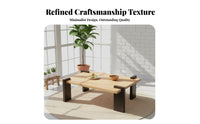 Irregular-Shaped Wooden Table Modern Design Home Furniture Sturdy Legs Minimalist Aesthetic for Apartment Dwellers, Lounge Area