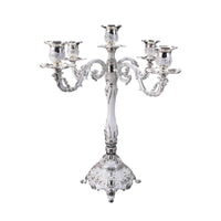 5-Arm Candelabra Ornate Candelabrum Shiny for Table Centerpiece, Banquet