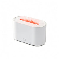 Humidifier with Flame Effect Compact Flame Humidifier Tabletop Mist Disperser Low-Profile for Bedroom, Office