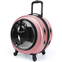 Wheeled Pet Carrier Sturdy-Housing Pet Carrier with Wheels Breathable for Travel