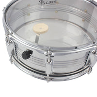 Snare Drum with Drumsticks Silver Marching Snare Drum with Strap Transparent Skin Percussion Instrument for Drummers