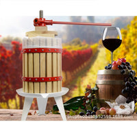 6L Manual Basket Apple Press for Cider and Wine Making, Beech Wood