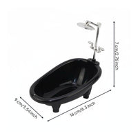 Realistic Design Doll Bathtub Polished Surfaces Miniature Bathtub Promotes Skill Development for Children, Dollhouse, Display, Photography