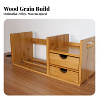 Expandable Desktop Bookshelf Simple Design Office Furniture Space Saving