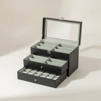 Desktop Storage Box Visible Desk Organizer with Drawer Transparent for Vanity