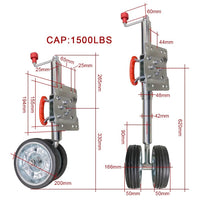 Australian Style 8-Inch Top-Wind Dual Wheel Jack for Trailers