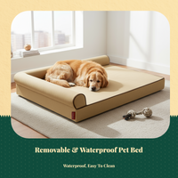 Orthopedic Dog Bed, L-Shaped Pet Sofa, Removable cleanable Cover, Supportive Foam, Large Dogs