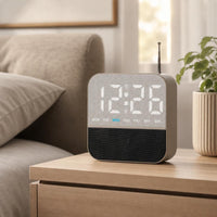 Digital Alarm Clock Radio Large Display Alarm Clock Radio Snooze for Heavy Sleepers, Students