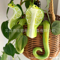 Creative Resin Decorative Green Lemon Cobra Potted Plant Decoration Summer Fresh Personality Hanging Basket Decoration