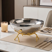 Decorative Bowl with Stand Elegant Serving Dish with Stand Modern for Entryway Console