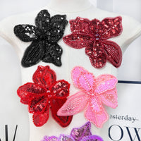 Colorful Beaded Sequined Embroidery Flower Patch