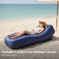 Wind-Inflated Lounger Lightweight Wind-Catcher Couch Tear-Resistant for Camping