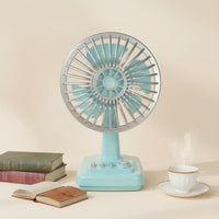 Desk Fan with Metal Grille Space-Saving Retro Desktop Fan Classic for Office