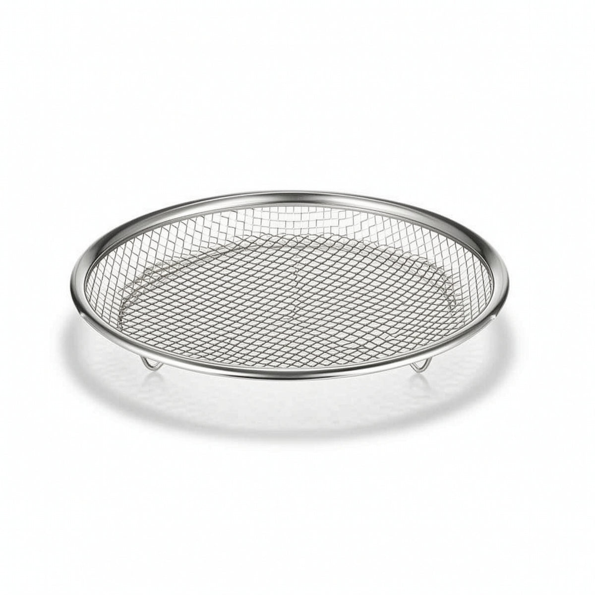 Mesh Draining Basket Low-Profile Oil Strainer with Handles Rust-Proof for Frying