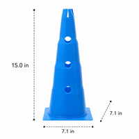 Flexible Pylons for Youth Training, 38cm PE Football Training Accessory, Marking Cones for Sports & Agility