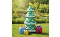 Outdoor Inflatable Tree with Gift Boxes Festive Inflatable Christmas Tree Giant Yard Decoration for Lawn, Garden