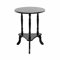 Small Round Corner Table Classic Design Round End Table Space Saving for Balcony, Bedroom
